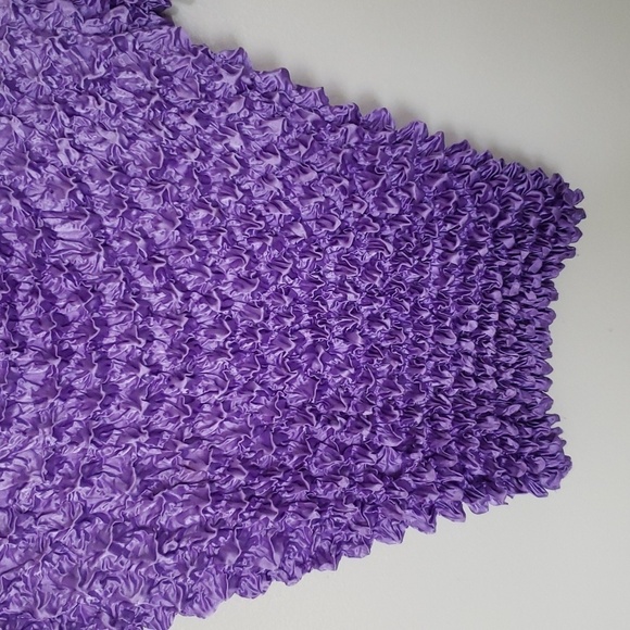 Purple popcorn top, Y2K, scrunch top. Women's medium - Picture 3 of 6